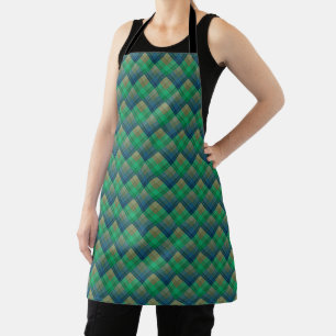 Chequered pattern with zig zag colouring apron