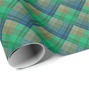 Chequered pattern with zig zag colouring wrapping paper