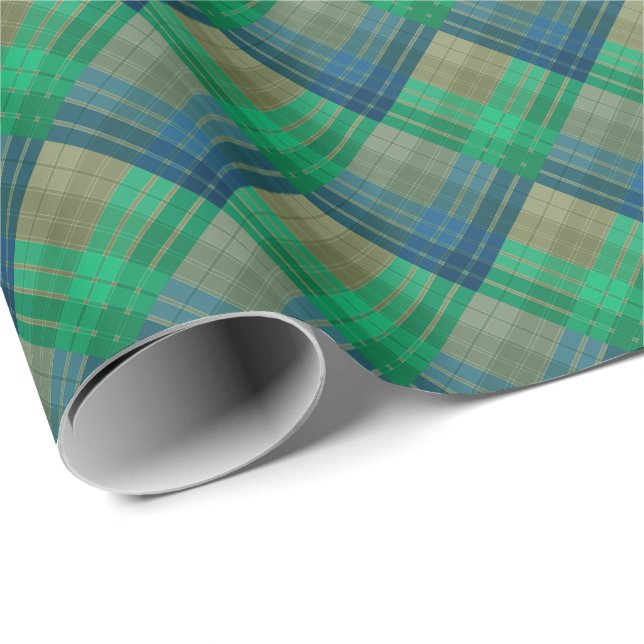 Chequered pattern with zig zag colouring wrapping paper (Roll Corner)