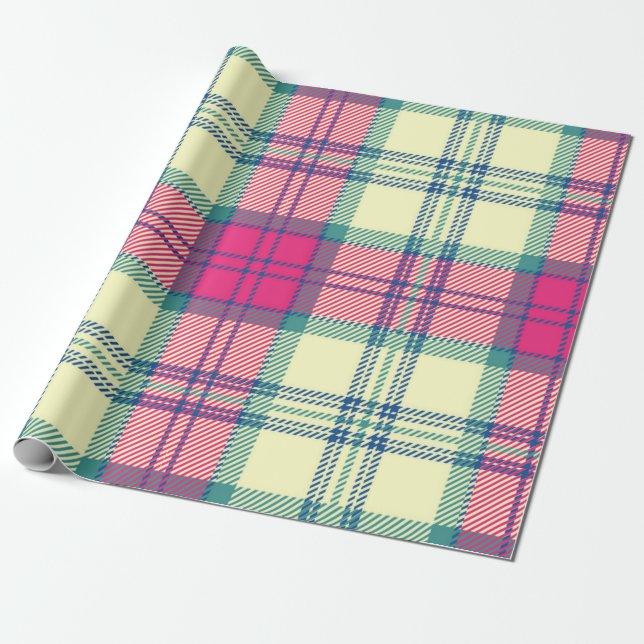 Chequered pattern wrapping paper (Unrolled)