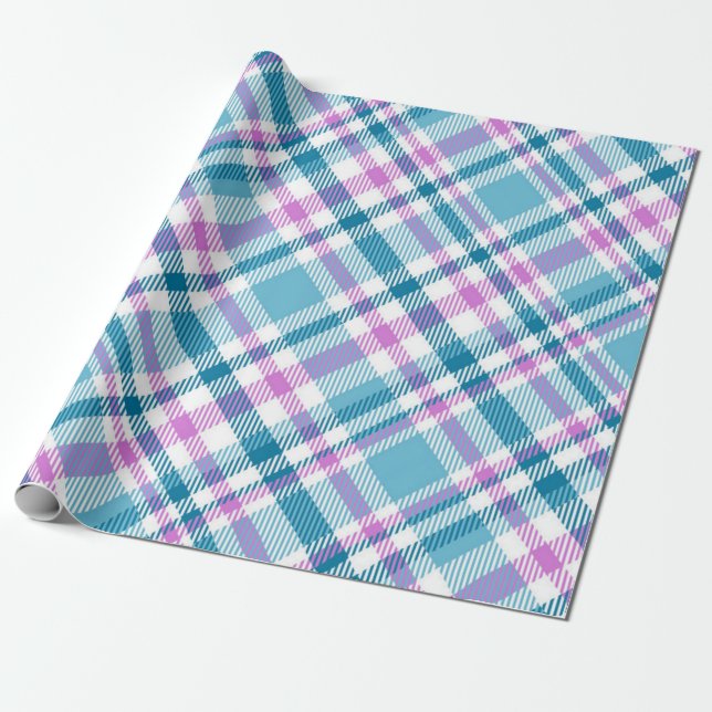 Chequered pattern wrapping paper (Unrolled)