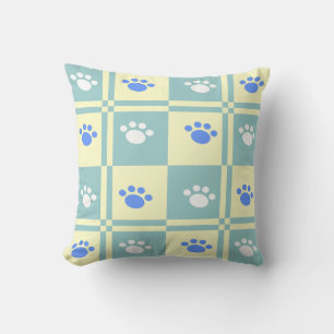 Chequered Paw Pillow