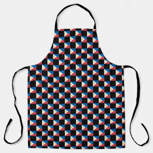 Chequered Philippines Flag Pattern  Apron