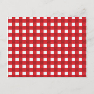 Chequered Picnic Blanket Pattern Postcard