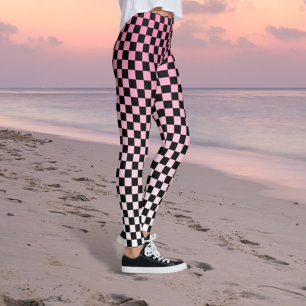 Chequered Pink Fade Leggings