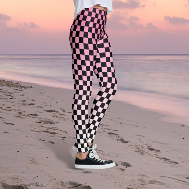 Chequered Pink Fade Leggings (Creator Uploaded)