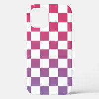 Chequered Pink to Purple Ombré Pattern
