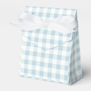 Chequered Plaid Blue Plaid Favour Box