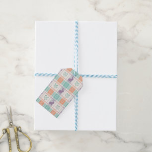 Chequered Plaid Easter   Gift Tags