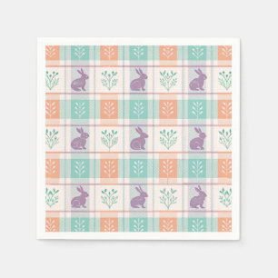 Chequered Plaid Easter Napkin