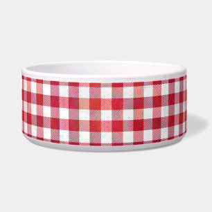 Chequered Plaid Red and White