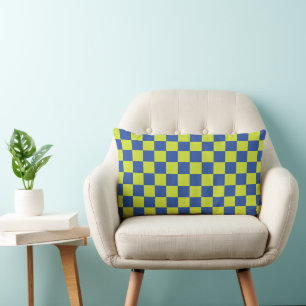 chequered police pattern lumbar cushion