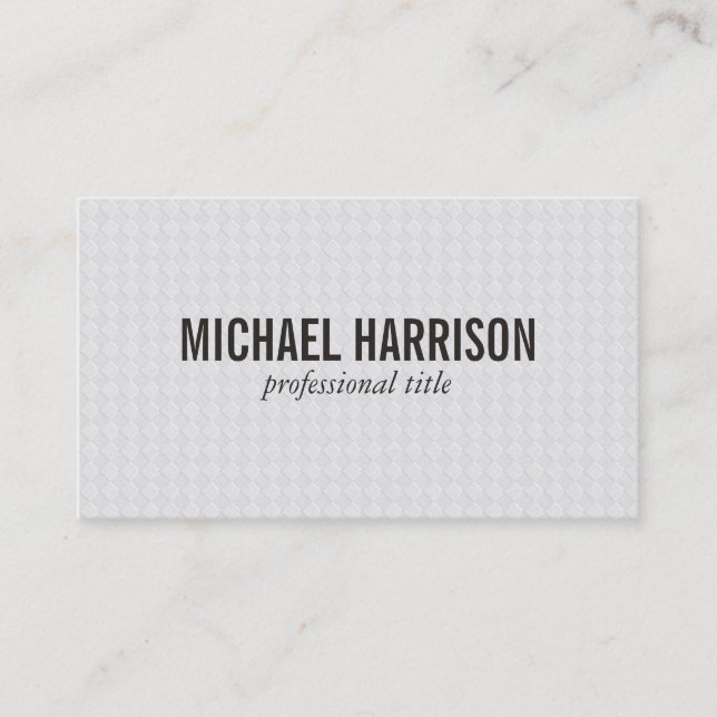 Chequered Print | White Business Card (Front)