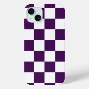 Chequered Purple and White iPhone 6 Plus Case