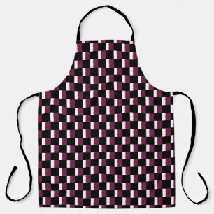Chequered Qatar Flag Pattern  Apron