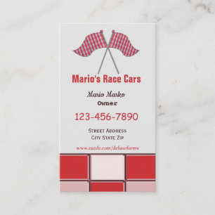 Chequered Race Flags Pink Squares Business Card