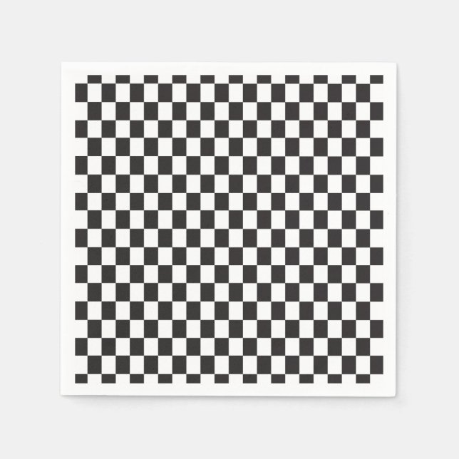 Chequered Race Themed Party  Napkin (Front)