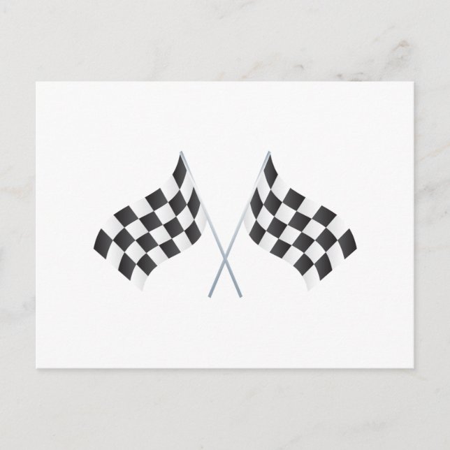 chequered racing flags graphic postcard (Front)