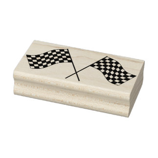 Chequered racing flags Rubber Stamp
