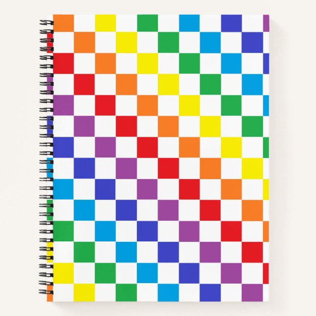 Chequered Rainbow Notebook (Front)