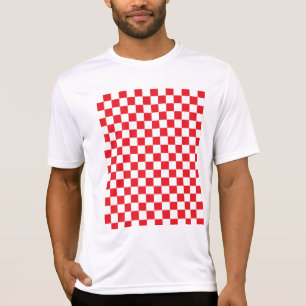 Chequered Red and White T-Shirt