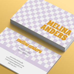 Chequered Retro Business Card