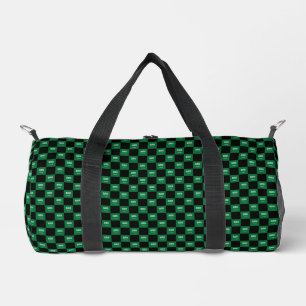 Chequered Saudi Arabia Flag Pattern  Duffle Bag