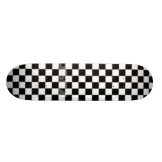 chequered skateboard
