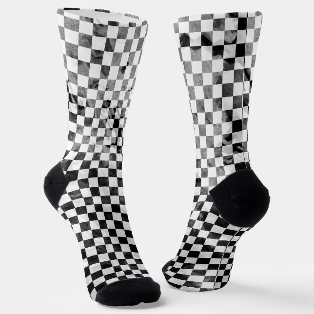 Chequered Socks (Angled)