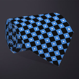 Chequered Somalia Flag Pattern  Tie