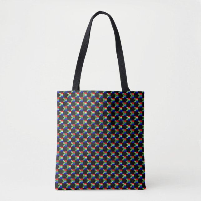 Chequered South Africa Flag Pattern  Tote Bag (Front)