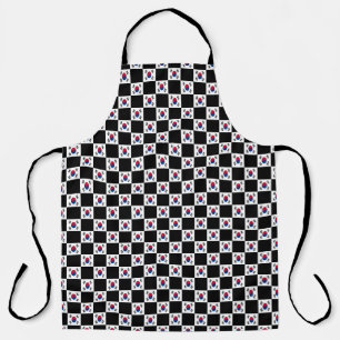 Chequered South Korea Flag Pattern  Apron