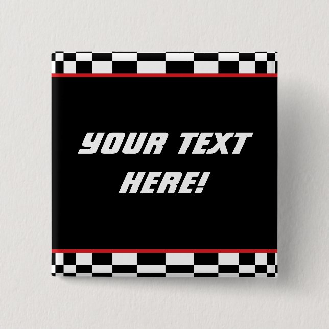 Chequered Square 15 Cm Square Badge (Front)