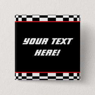 Chequered Square 15 Cm Square Badge