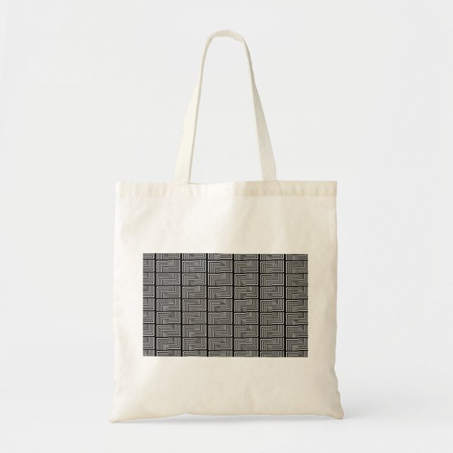 Chequered Square Seamless Chequerboard Optical Par Tote Bag (Front)