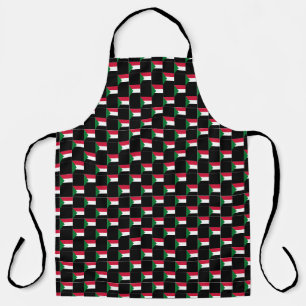 Chequered Sudan Flag Pattern  Apron