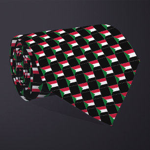Chequered Sudan Flag Pattern Tie