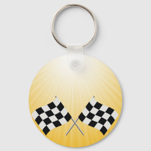chequered symbol key ring