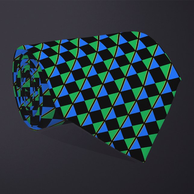 Chequered Tanzania Flag Pattern  Tie (Creator Uploaded)