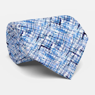 chequered, tartan, plaid, classic, blue, white tie