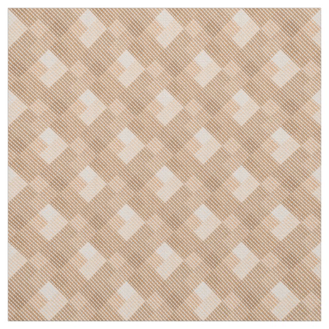 chequered tartan plaid classic brown beige texture fabric (Swatch)