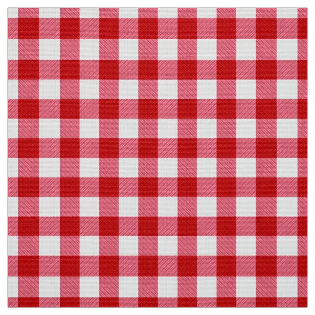chequered tartan plaid classic red white texture fabric (Swatch)