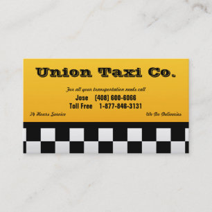 Chequered Taxi Business Card