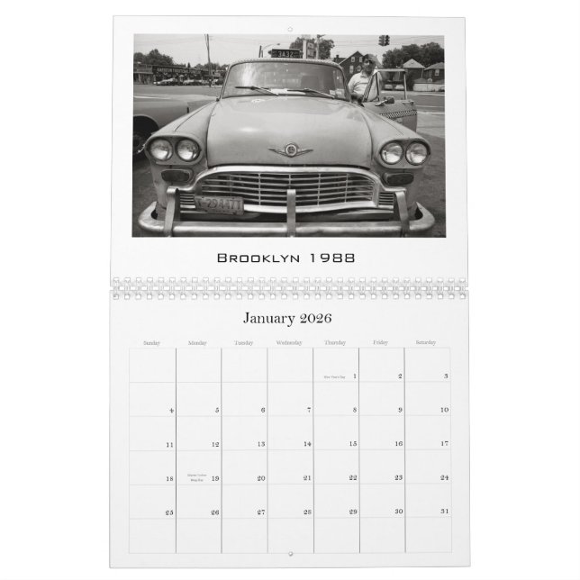 Chequered Taxi Cabs by Matt Weber Calendar (Jan 2026)
