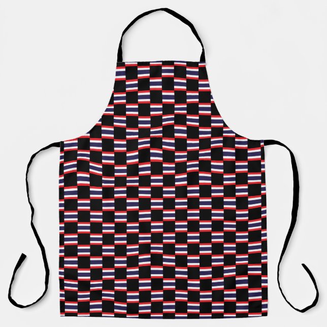 Chequered Thailand Flag Pattern  Apron (Front)