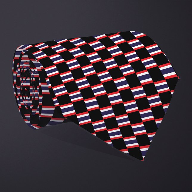 Chequered Thailand Flag Pattern  Tie (Creator Uploaded)