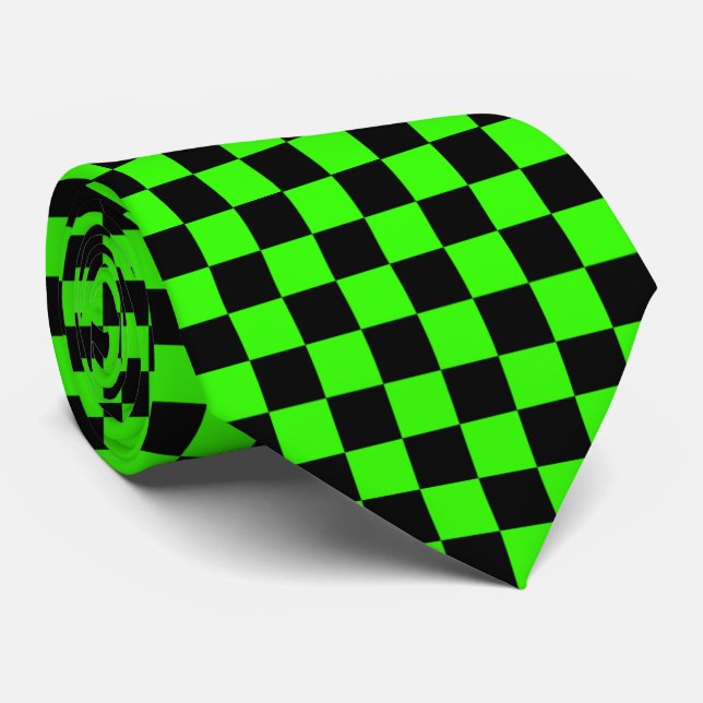 chequered. tie (Rolled)