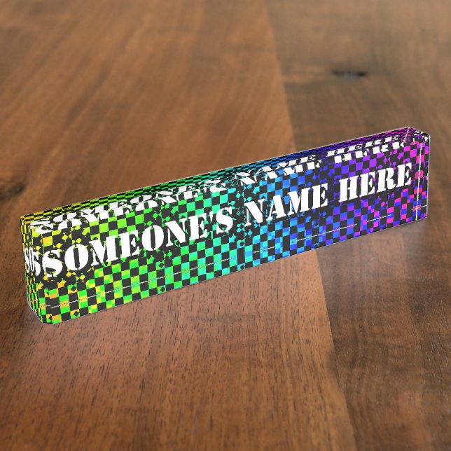Chequered Twist by Kenneth Yoncich Nameplate (Side)