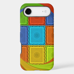 Chequered Whirl Art Print