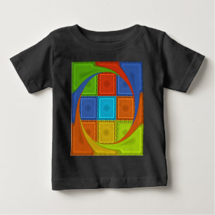 Chequered Whirl Art Print Baby T-Shirt
